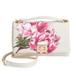 NWT I.n.c. International Concepts Soft Ajae Flap Shoulder Bag, Ruby Bouquet